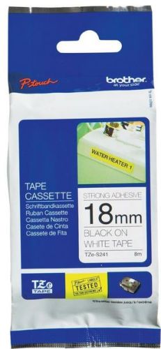 Taśma do drukarki etykiet Brother TZES241 18mm Czarny na Białym - obrazek 3