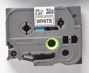 Taśma do drukarki etykiet Brother TZeS251 24mm Czarny na Białym - obrazek 2