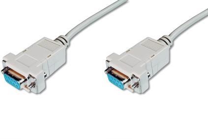 Kabel DB9 żeński na DB9 żeński transmisyjny Null Modem RS232 1.8m  Assmann