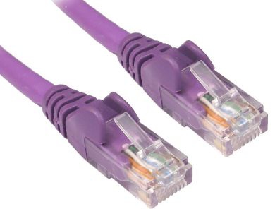 Kabel RJ45/RJ45  1 m    Patchcord  Kategoria 5e  Fioletowy