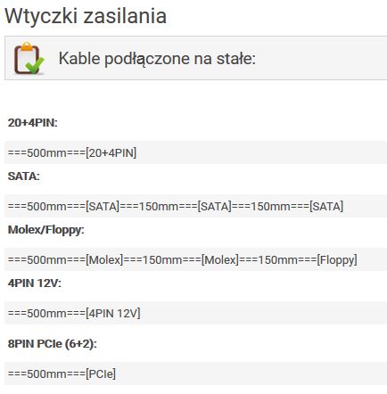 Zasilacz ATX 500W Chieftec GPS-500A8 - obrazek 5