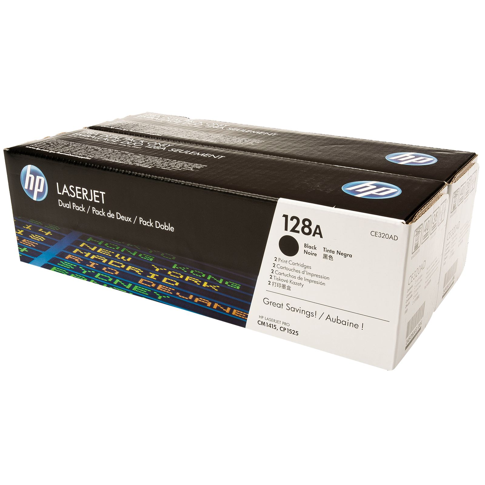 Tonery HP 128A  CE320AD  Black  2x2000 str.