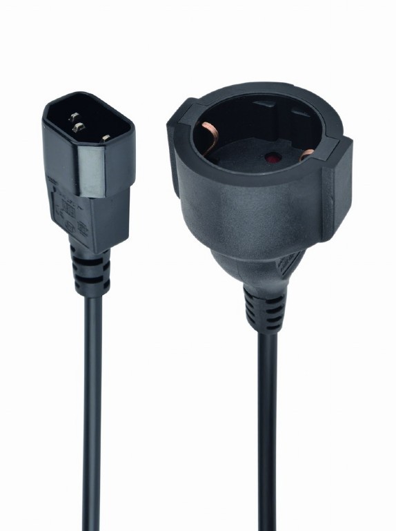 Adapter zasilania IEC 320 C14 na Schuko 0.15m Gembird - obrazek 2
