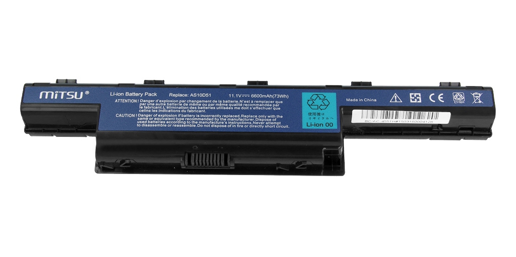 Bateria do laptopa Acer Aspire 4551; 4741; 5742G 10.8 V 6600 mAh - obrazek 3