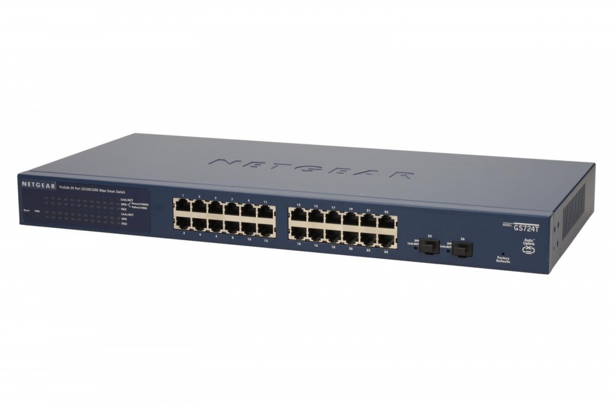 Switch Netgear GS724T 24-Port Gigabit Smart 2xSFP - obrazek 2