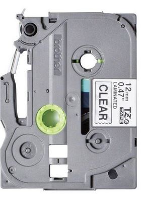 Taśma do drukarki etykiet Brother TZE131S 12mm Czarny na Przeźroczystym - obrazek 2