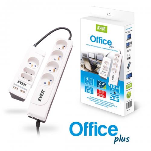 Listwa zasilająca Ever Office Plus SurgeArrest - obrazek 2