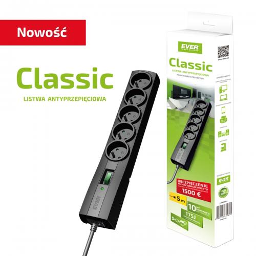 Listwa zasilająca Ever Home/Office SurgeArrest Classic 5 gniazd 5.0m - obrazek 2