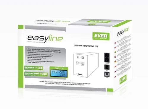 Zasilacz awaryjny UPS - Ever Easyline 650 AVR USB - obrazek 3