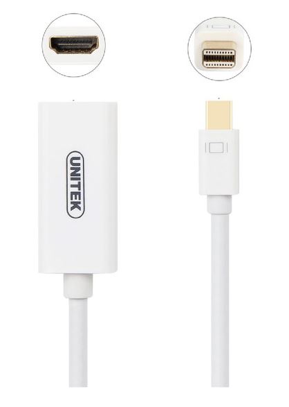 Adapter mini DisplayPort męski na HDMI żeński Unitek - obrazek 4
