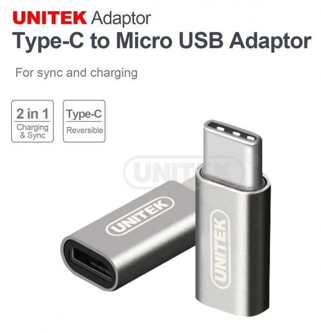 Adapter USB Type-C męski na microUSB żeński Unitek - obrazek 5
