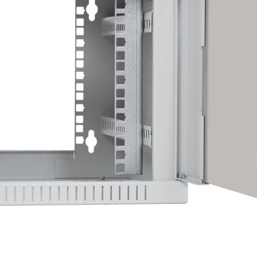 Szafa wisząca rack 19" 4,5U 600x400mm szara (drzwi przednie szklane) Netrack - obrazek 3