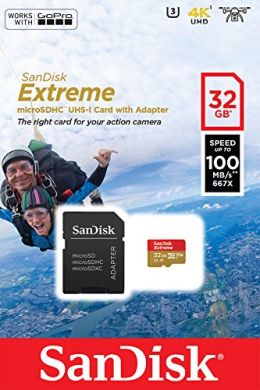 - karta pamieci MicroSD 32GB SDHC SanDisk Extreme + Adapter SD! 100MB/60MB - obrazek 2
