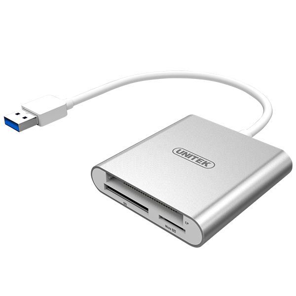 Czytnik kart pamieci USB 3.1 + Type-C microSD, SD, CF Unitek - obrazek 2