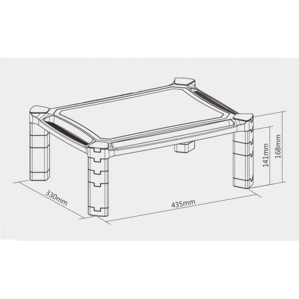 Podstawka pod monitor z regulacją wysokości Techly - obrazek 2