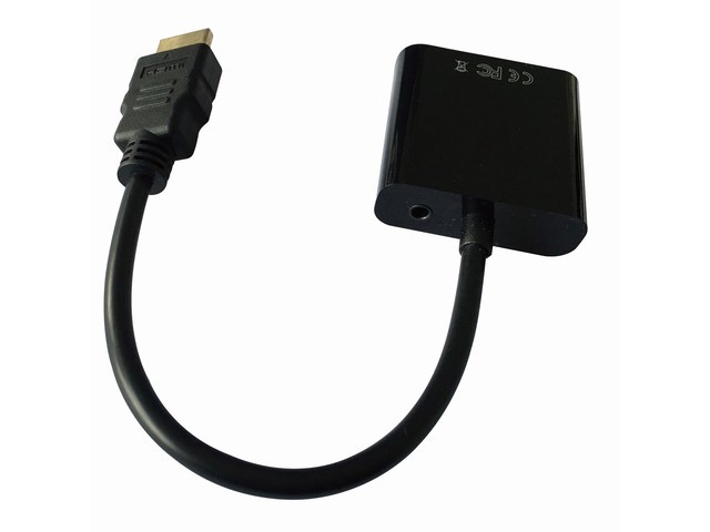 Adapter HDMI męski na VGA żeński + Audio Gembird - obrazek 4