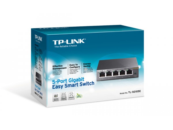 Switch TP-Link TL-SG105E 5x10/100/1000 MB/s Easy Smart - Metalowa obudowa - obrazek 3