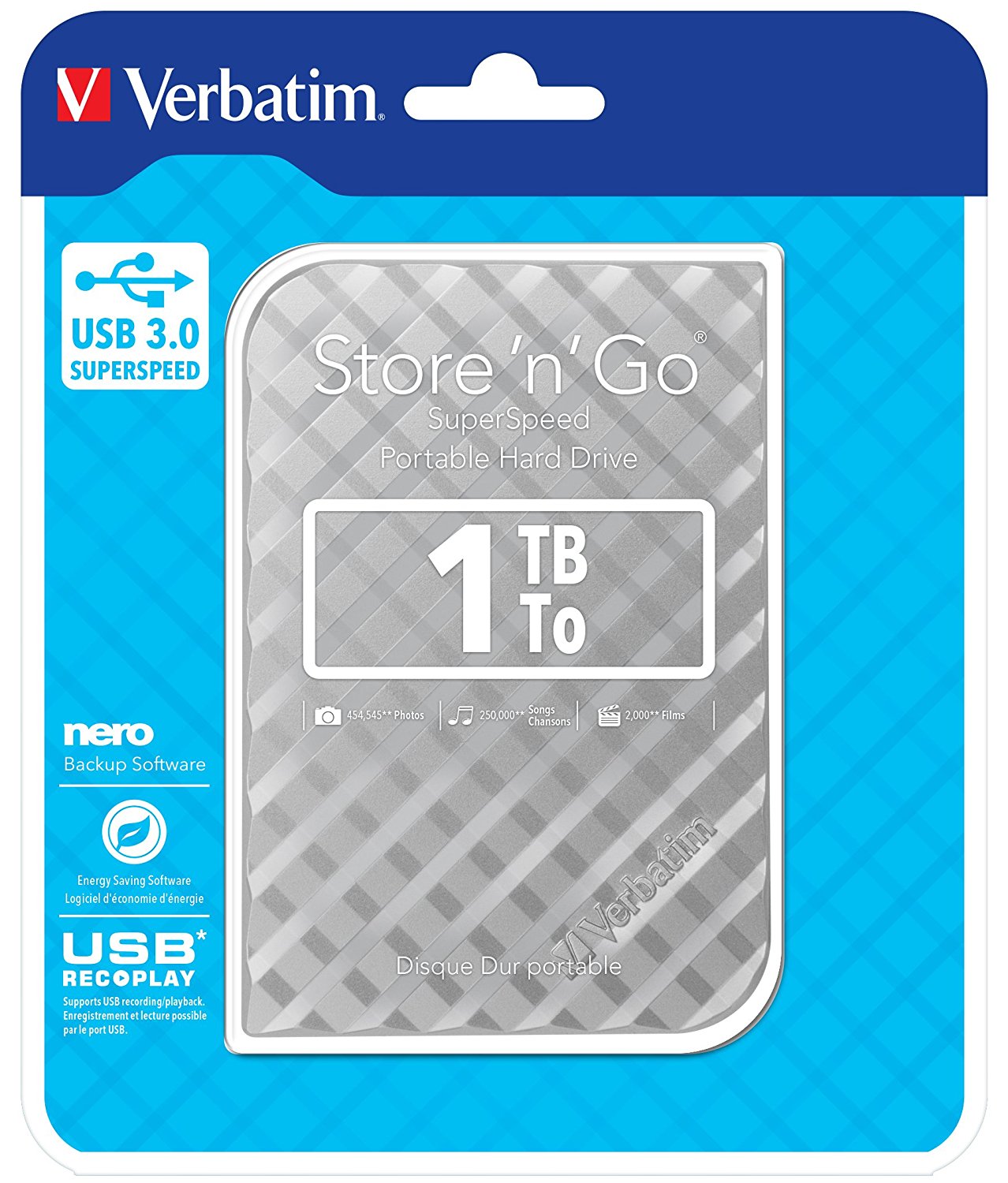 HDD USB 3.0 1TB Verbatim Store ''n'' Go GEN 2 Srebrny - obrazek 5
