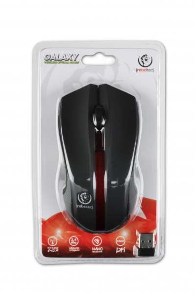 Mysz bezprzewodowa rebeltec Galaxy Black-Red - obrazek 5