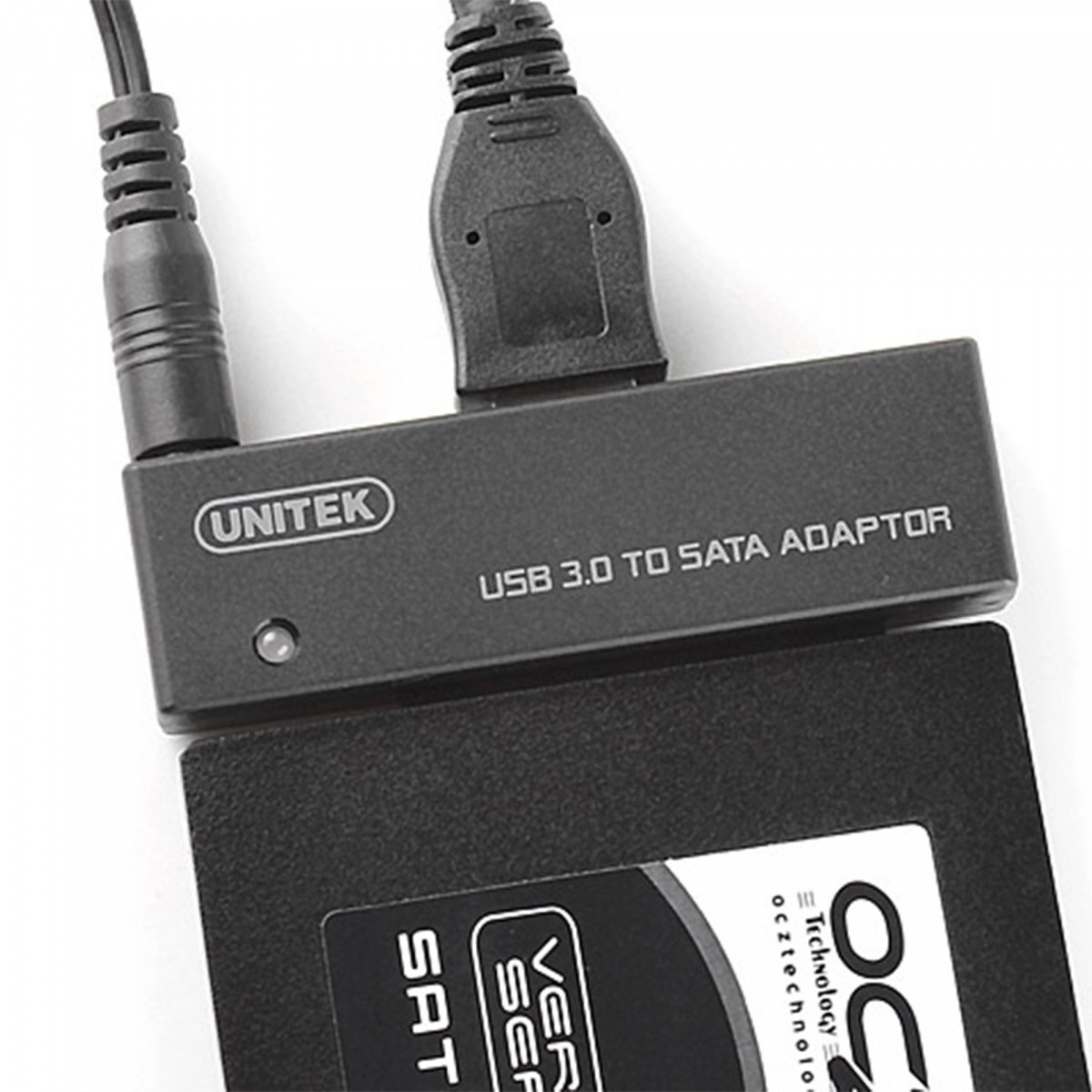 Adapter USB 3.0 do HDD/SSD SATA 2.5"/3.5" z zasilaczem Unitek - obrazek 2