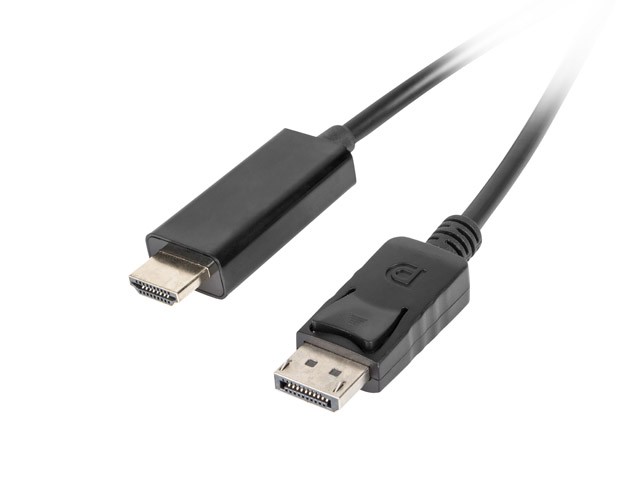 Kabel DisplayPort męski na HDMI męski   1.8 m  Lanberg