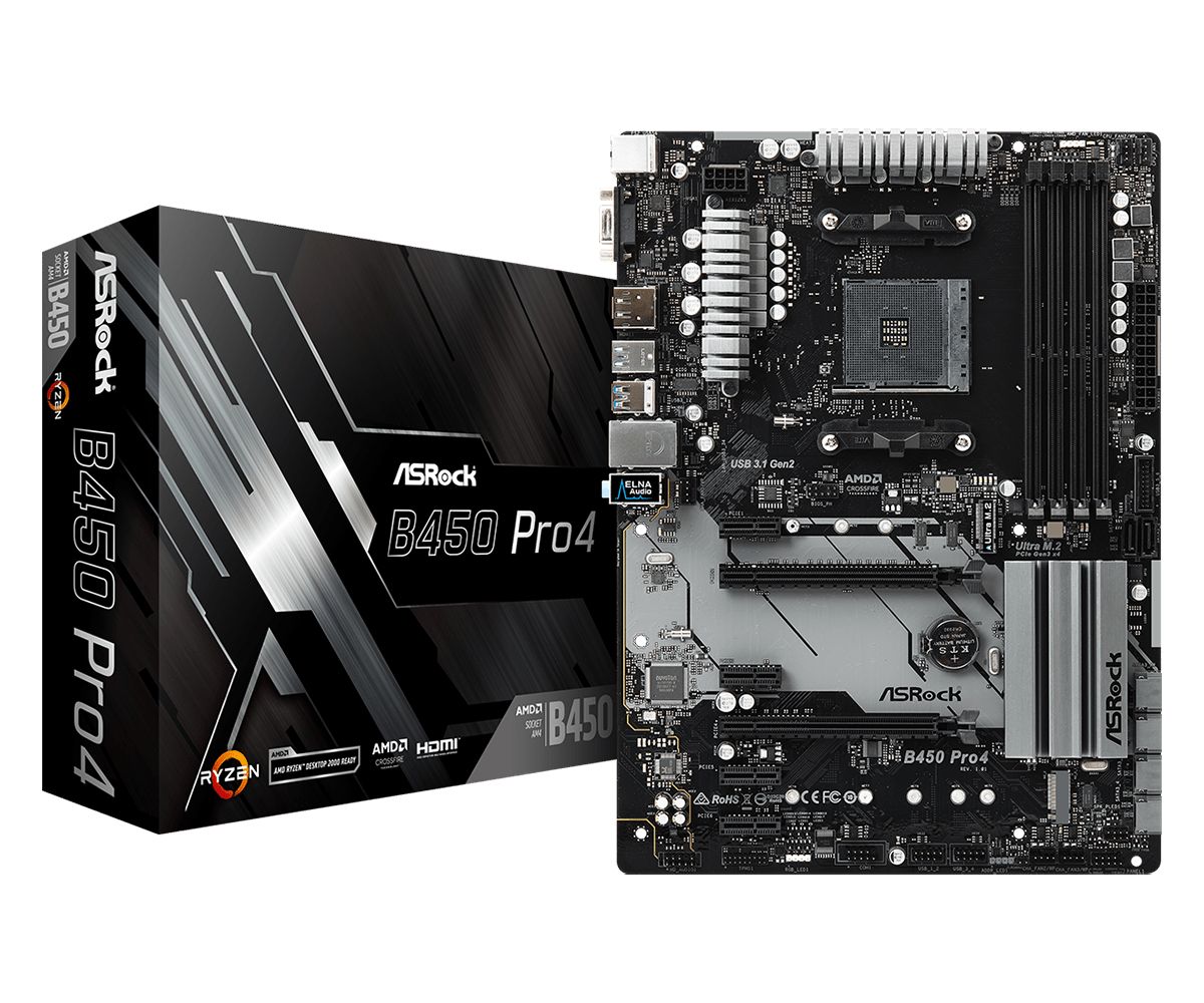 Płyta Socket AM4  ASRock B450 PRO4 R2.0