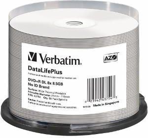 DVD+R VERBATIM 8,5GB x8 DoubleLayer Cake* 50  Printable