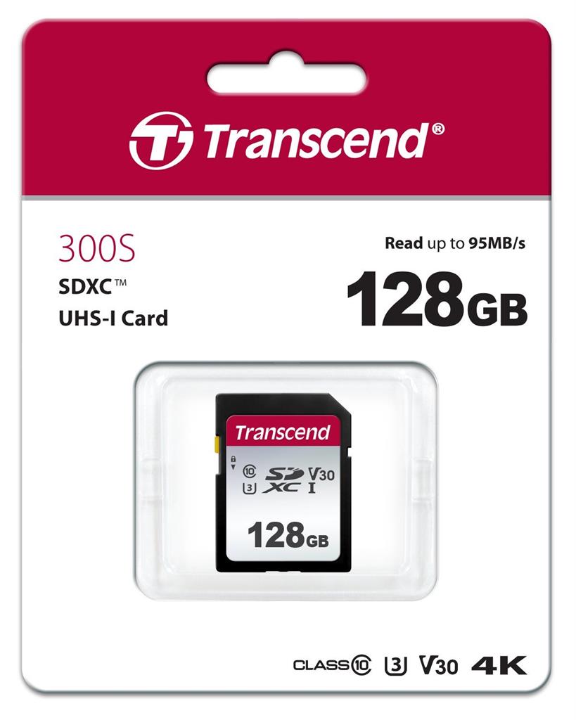 - karta pamieci SD 128GB SDXC Transcend 100MB/25MB - obrazek 2