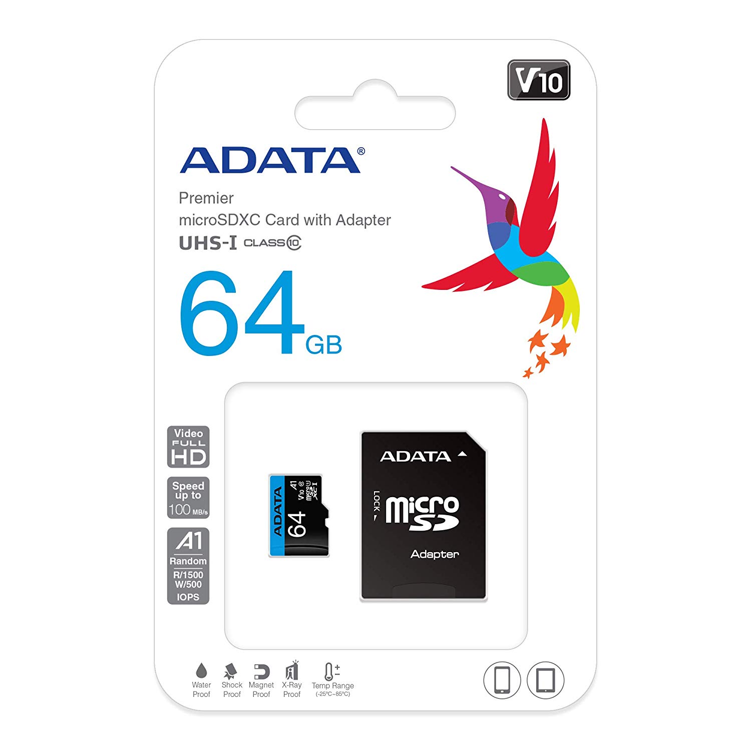 - karta pamieci MicroSD 64GB SDXC Adata Premier + Adapter SD! 100MB/25MB - obrazek 5