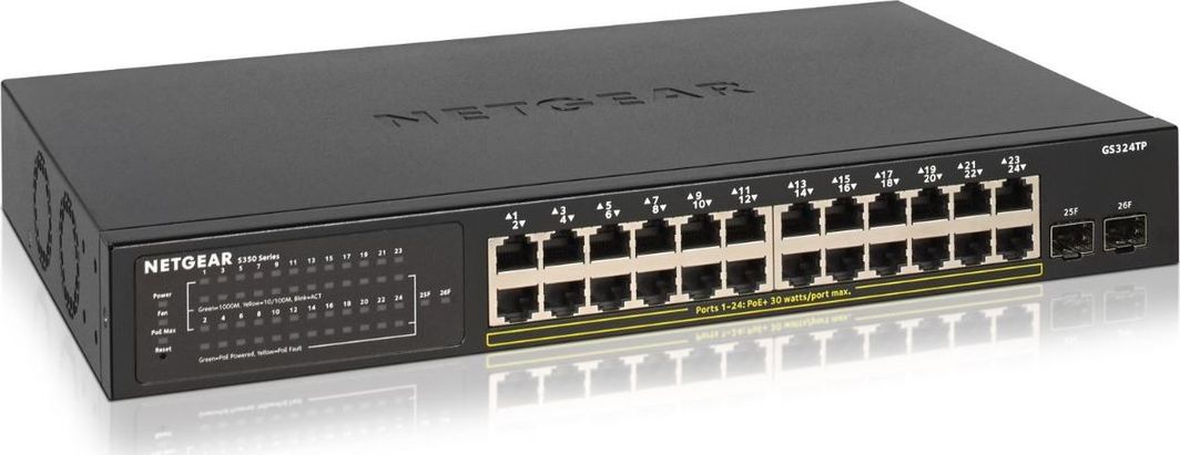 Switch Netgear GS324TP Smart Managed Pro 24-Port Gigabit PoE 2xSFP