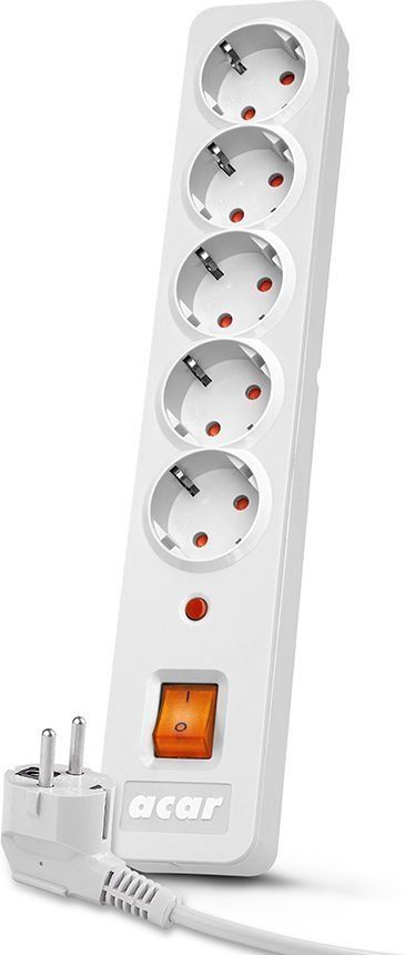 Listwa zasilająca Acar X5 5 gniazd 1.5 m Biała