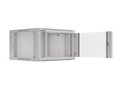 Szafa wisząca rack 19'' 6U 570x600mm szara (drzwi przednie szklane) Langberg - obrazek 2