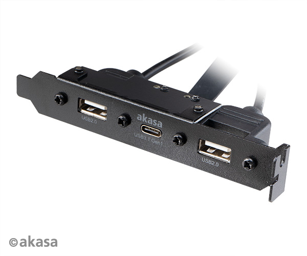 USB Type-C + USB2.0 x 2 na śledziu do płyty głównej Akasa - obrazek 4