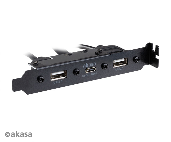 USB Type-C + USB2.0 x 2 na śledziu do płyty głównej Akasa - obrazek 3