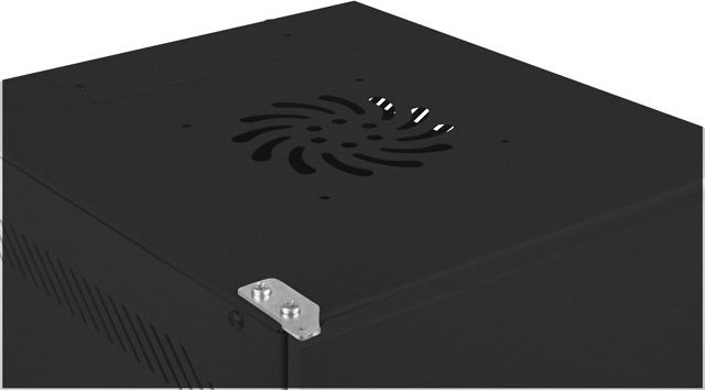 Szafa wisząca rack 10'' 4U 280x310mm czarna (drzwi przednie metalowe) Langberg - obrazek 2