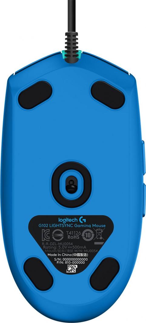 Mysz Logitech G102 Lightsync Niebieska - obrazek 3