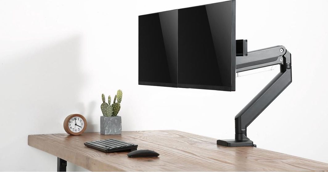 Uchwyt do mocowania LCD 17" - 32" - 16 Kg - 2 monitory - Biurkowy, regulowany Maclean - obrazek 3