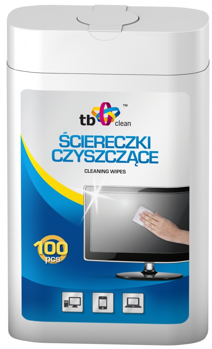 TB Clean - Ściereczki czyszczące do LCD 100 sztuk