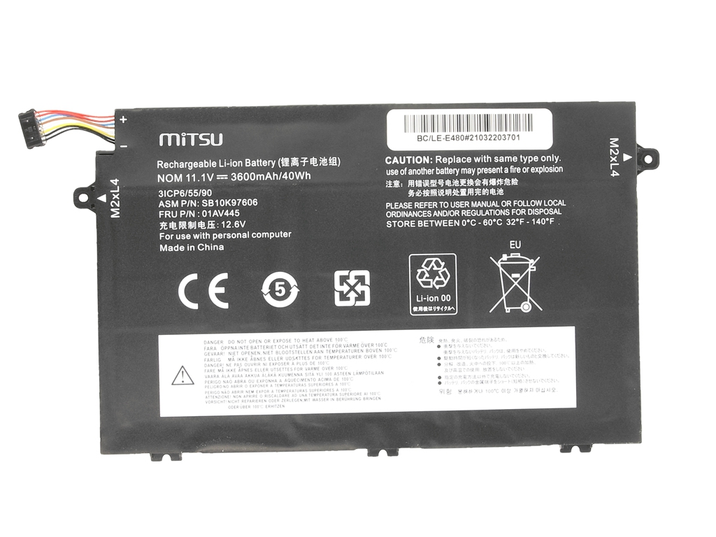Bateria do laptopa Lenovo Thinkpad E14; E15; E480; E490; E580; E590 11.1 V 4100 mAh - obrazek 4