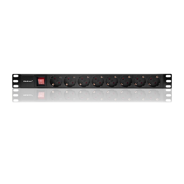 Listwa zasilająca Qoltec do Rack 19'' 1U 8 x SCHUKO 2.0 m - obrazek 4