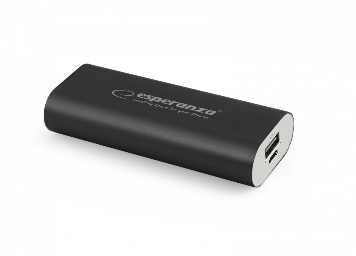 PowerBank Esperanza 4400mAh Hadron Czarny