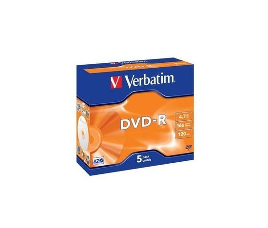 DVD-R VERBATIM 4.7GB x16 Jewel Case *5
