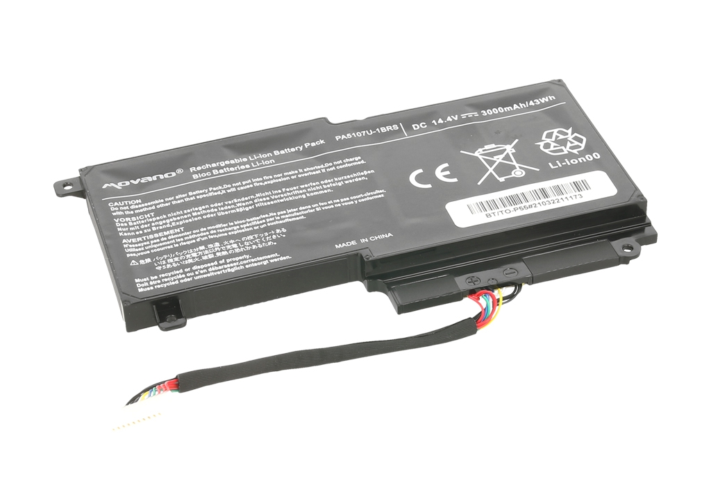 Bateria do laptopa Toshiba L50; L55; P50; P55; S50; S55 14.4 V 3000 mAh
