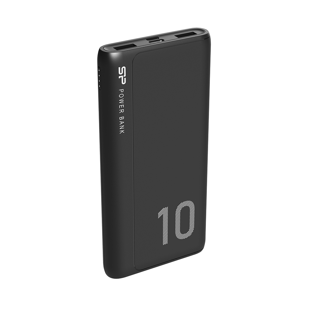 PowerBank Silicon Power 10000mAh GP15 1x USB-C, 2x USB-A Czarny - obrazek 2