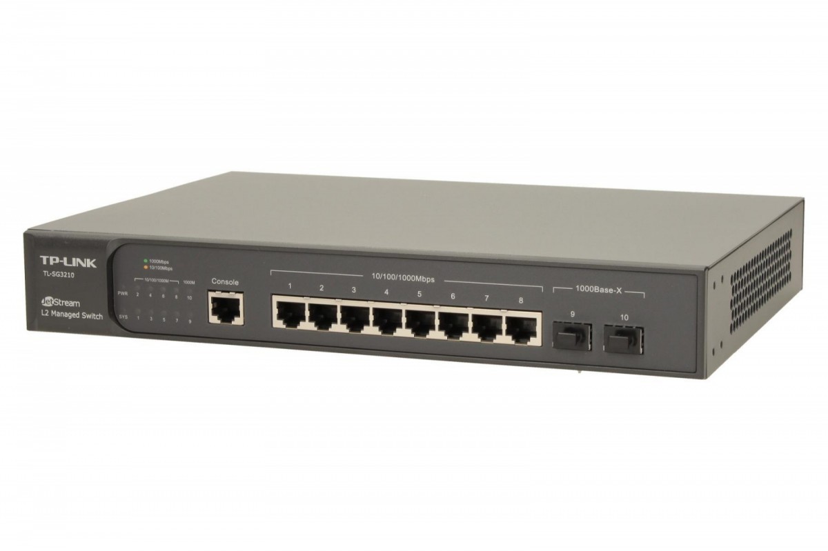 Switch TP-Link TL-SG3210 8x10/100/1000 MB/s  JetStream 2xSFP