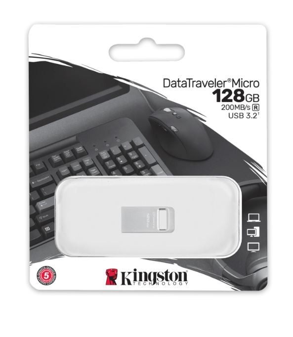 Flashdrive 128GB USB 3.2 Kingston Data Traveler Micro G2 - obrazek 3