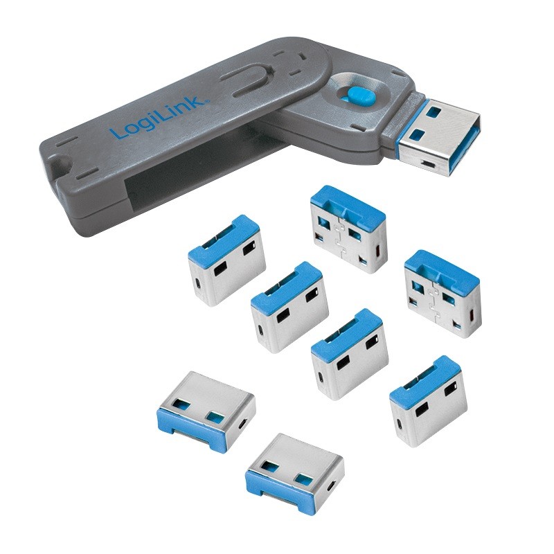 Blokada portu USB LogiLink 8 szt. z kluczem