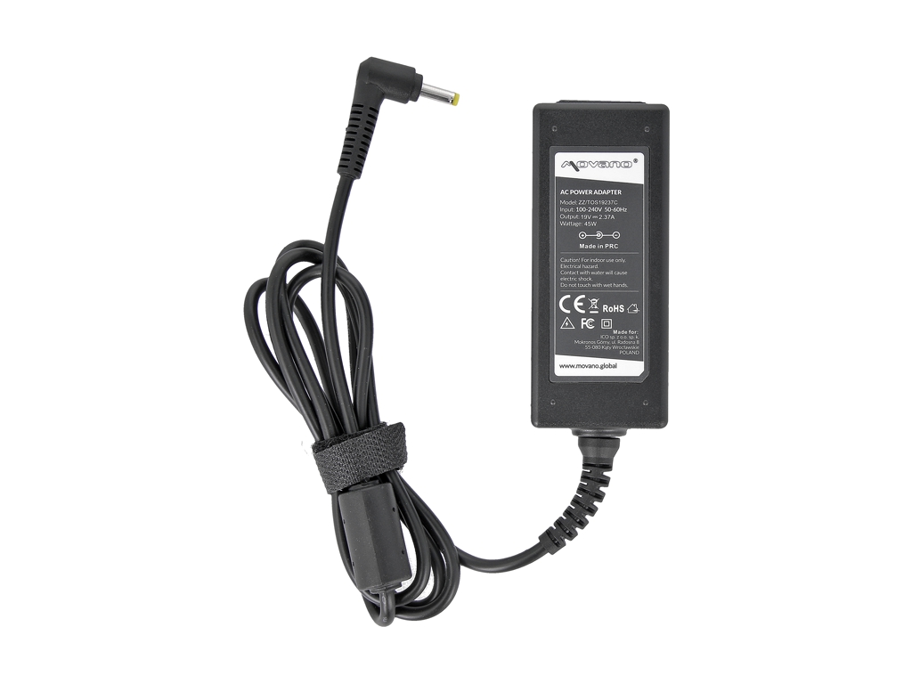 Zasilacz sieciowy do laptopa Toshiba 19V 45W 4,0x1,7mm - obrazek 2