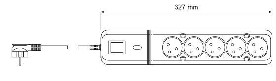 Listwa zasilająca LESTAR LF-530WA 5+ 5 gniazd 1.5 m czarna - obrazek 2
