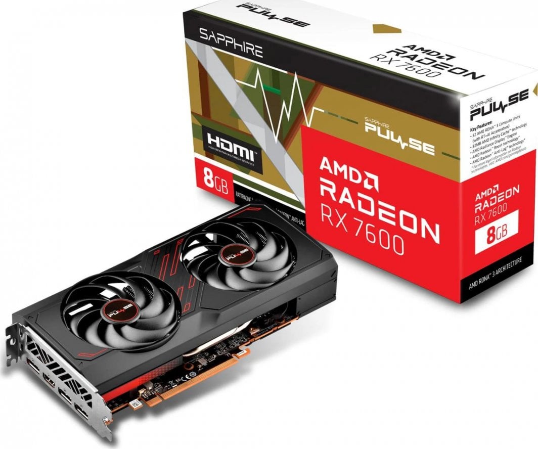 Radeon RX 7600  8GB  Sapphire  Pulse Gaming OC